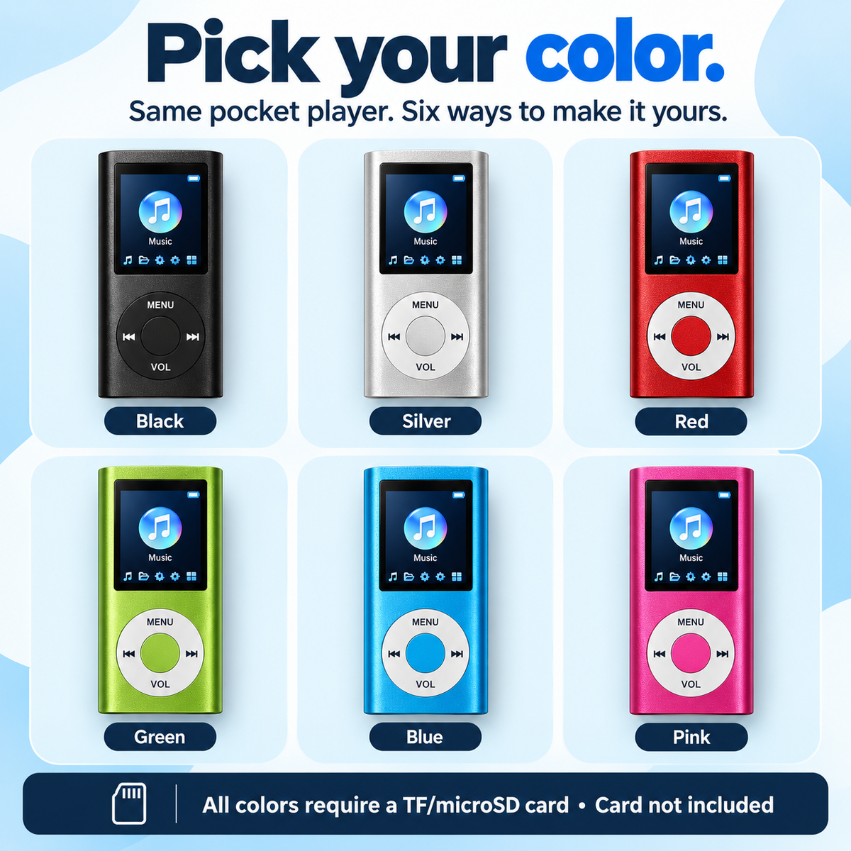 🎶Portable MP3 Player – Compact Digital Music Player with LCD Screen & TF Card Support✨