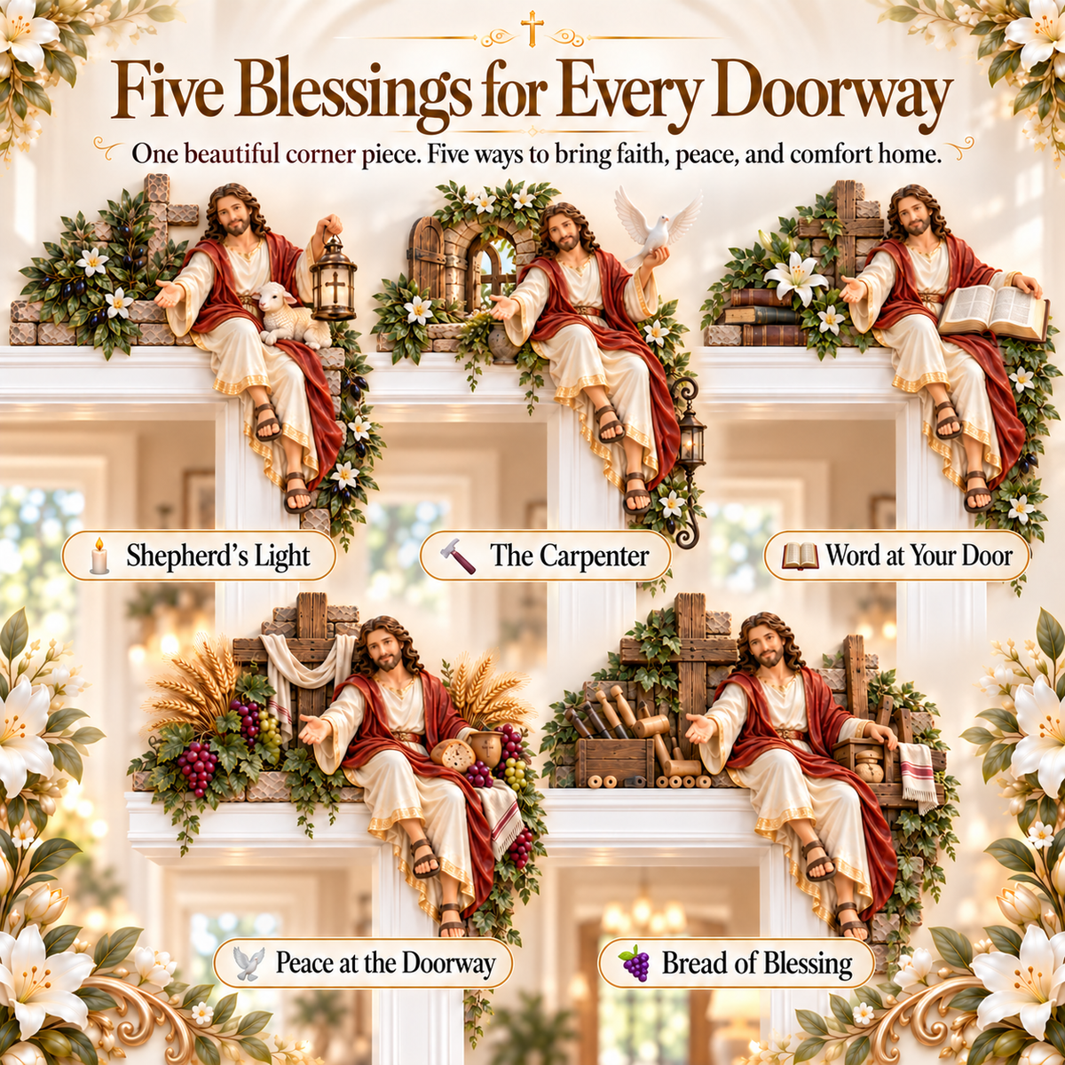 ⏰Limited Stock 50% OFF - ✝️✨ Jesus at the Doorway – Faith-Inspired Corner Decor Collection