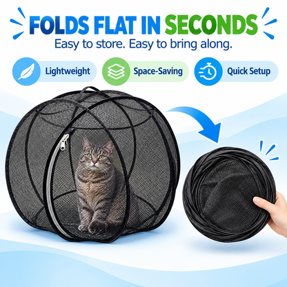 🎉🐱🌿 FreshAir Cat Haven™ – Pop-Up Mesh Playpen🎉