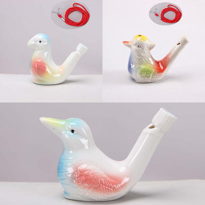 🐤 Ceramic Water Bird Whistle – Handcrafted, Realistic Chirping, Add Water to Sing (3PCS Set)