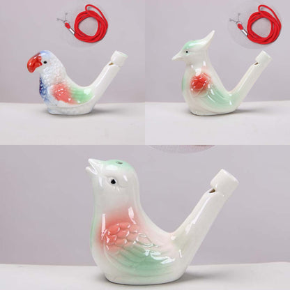 🐤 Ceramic Water Bird Whistle – Handcrafted, Realistic Chirping, Add Water to Sing (3PCS Set)