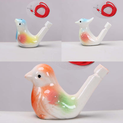 🐤 Ceramic Water Bird Whistle – Handcrafted, Realistic Chirping, Add Water to Sing (3PCS Set)