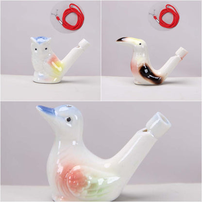 🐤 Ceramic Water Bird Whistle – Handcrafted, Realistic Chirping, Add Water to Sing (3PCS Set)