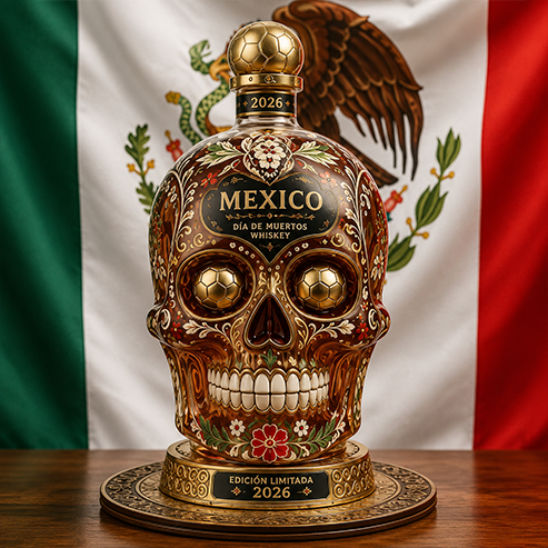 ⚽🇲🇽Mexico 2026 Día de Muertos Whiskey Bottle-Limited Edition