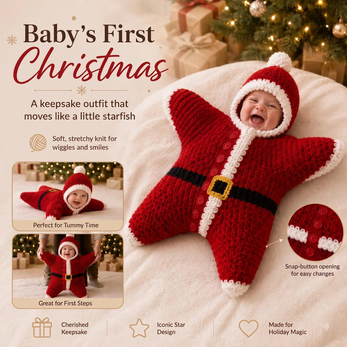 Christmas Star Baby Suit