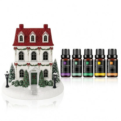 🏡Christmas House Aroma Diffuser – Gentle Mist & Glowing Windows