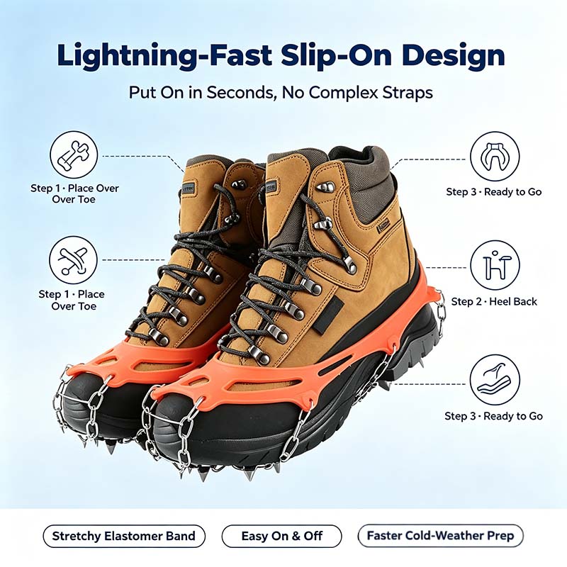 ❄️ Ice Cleats for Shoes & Boots – Anti-Slip Snow Traction Grips