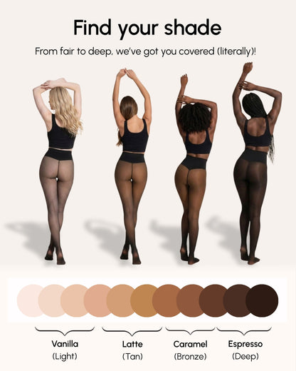 Sheer Illusion Fleece-Lined Tights