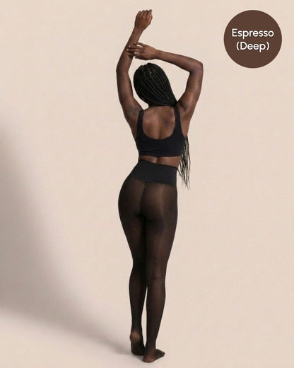 Sheer Illusion Fleece-Lined Tights