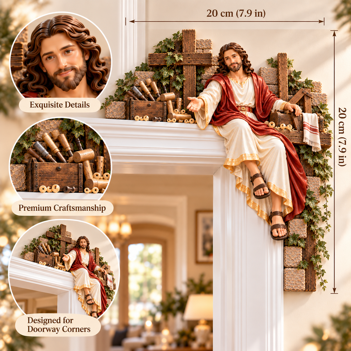 ⏰Limited Stock 50% OFF - ✝️✨ Jesus at the Doorway – Faith-Inspired Corner Decor Collection