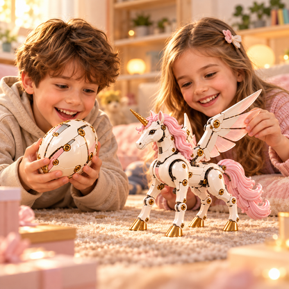 🦄 2-in-1 Transforming Mechanical Unicorn Egg – Winged Fantasy Figure