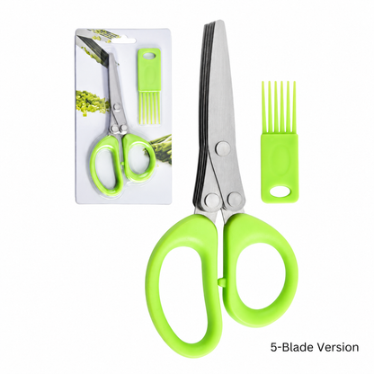 ✂️5-Blade Stainless Steel Herb Scissors with Protective Sheath✨