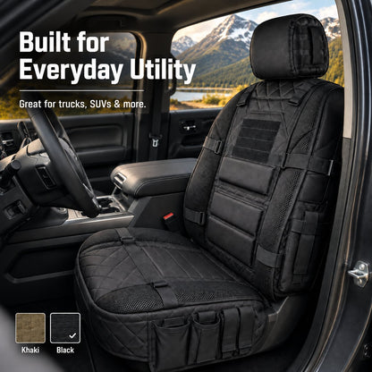 🚙Rugged Truck Seat Cover – Tactical Storage, Seat Protection & All‑Day Comfort