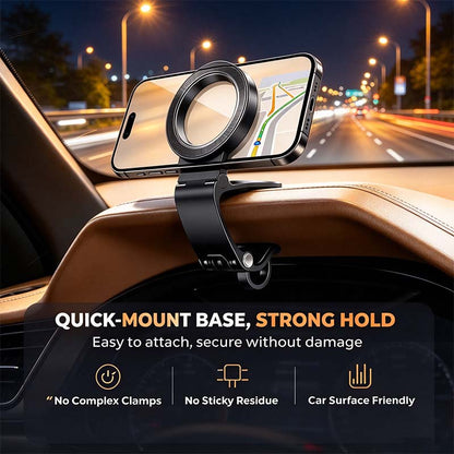 🔥 360° Foldable Magnetic Car Phone Mount – Dashboard & Visor Holder