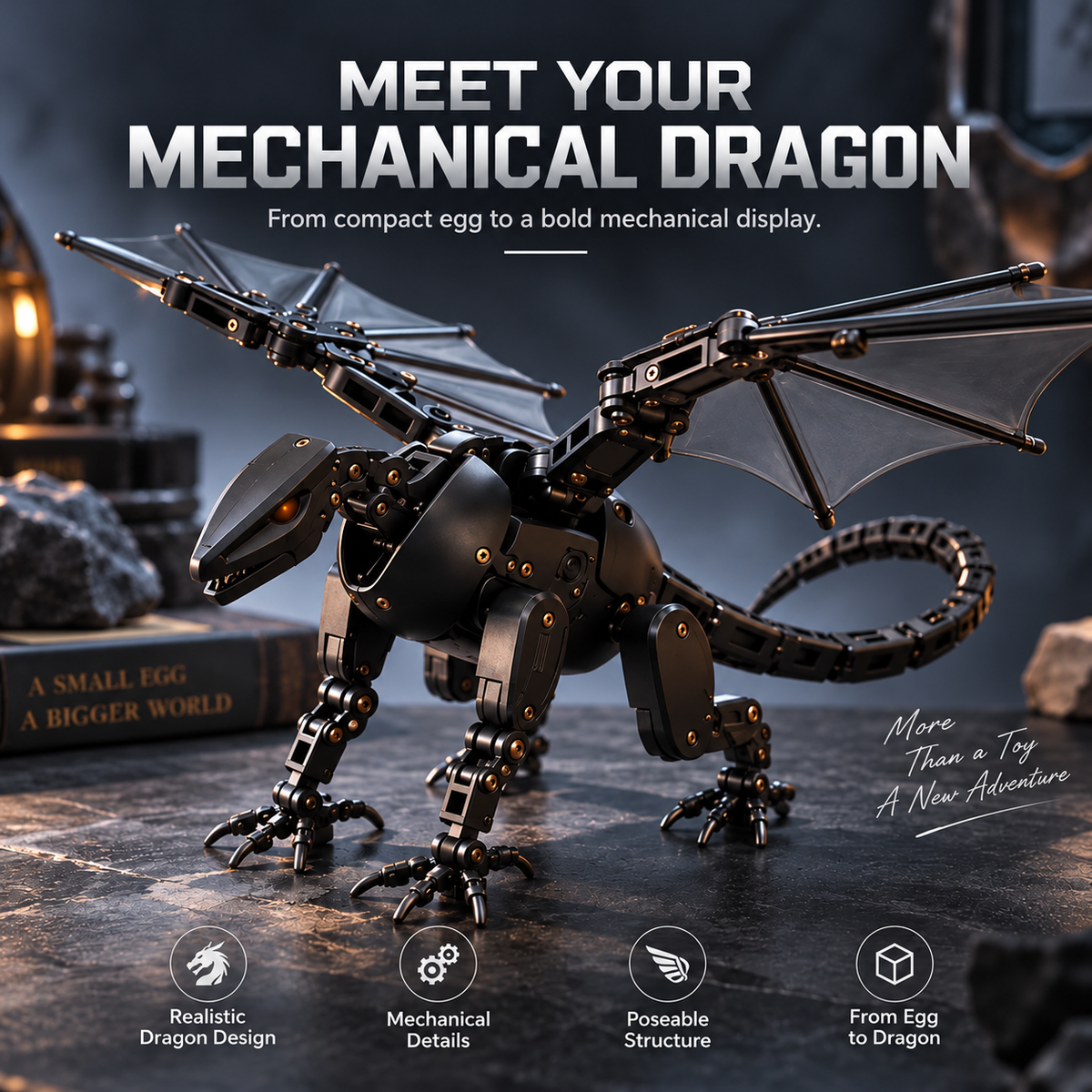 🐉🔥 From Egg to Dragon – Epic Mechanical Transforming Toy! 🔥🥚