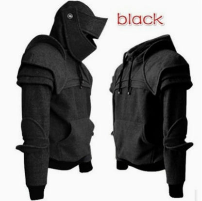 🛡️ Medieval Knight Armor Hoodie – Detachable Helmet Design