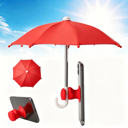 ☀️ Phone Umbrella – Suction Cup Stand with Sun Shade, Anti-Glare, Heat Protection
