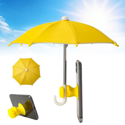 ☀️ Phone Umbrella – Suction Cup Stand with Sun Shade, Anti-Glare, Heat Protection