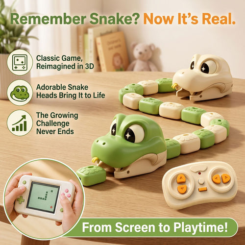 🐍🎮 Magnetic Snake Battle Game – Remote Control Snake Toy for Kids & Family Fun! ✨
