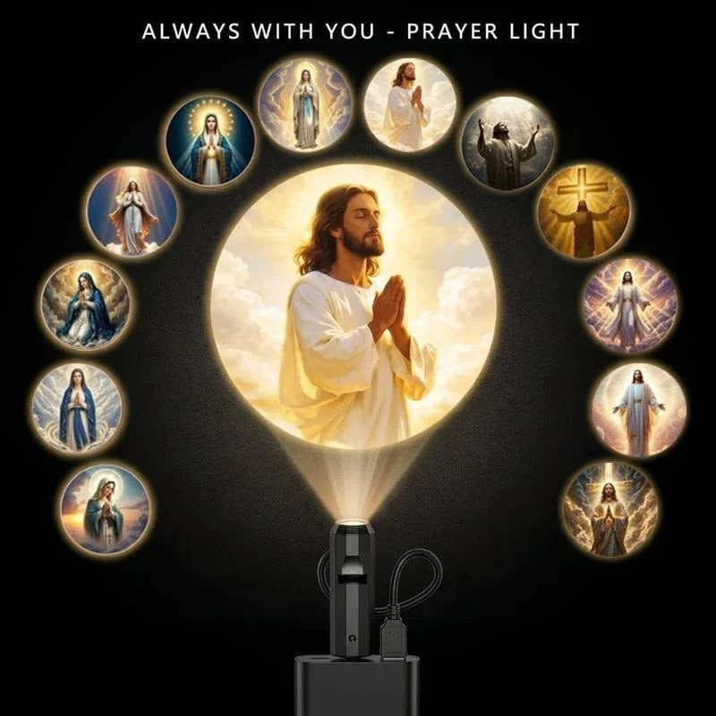 Complete Jesus and Virgin Mary twelve-image prayer projection collection