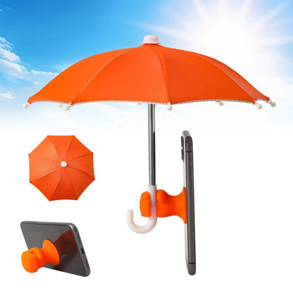 ☀️ Phone Umbrella – Suction Cup Stand with Sun Shade, Anti-Glare, Heat Protection