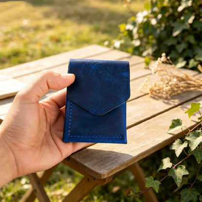 💰Handmade genuine leather wallet – Slim Magnetic Card & Cash Holder for Men