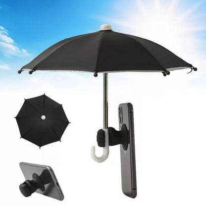 ☀️ Phone Umbrella – Suction Cup Stand with Sun Shade, Anti-Glare, Heat Protection