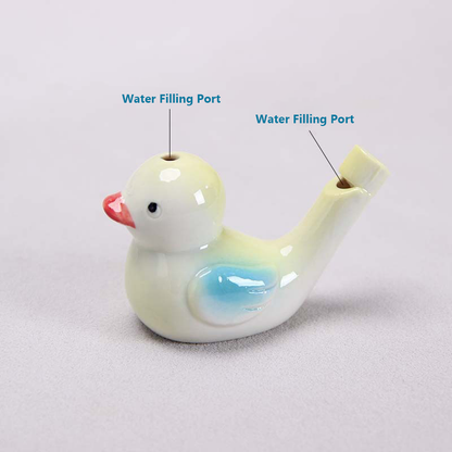 🐤 Ceramic Water Bird Whistle – Handcrafted, Realistic Chirping, Add Water to Sing (3PCS Set)