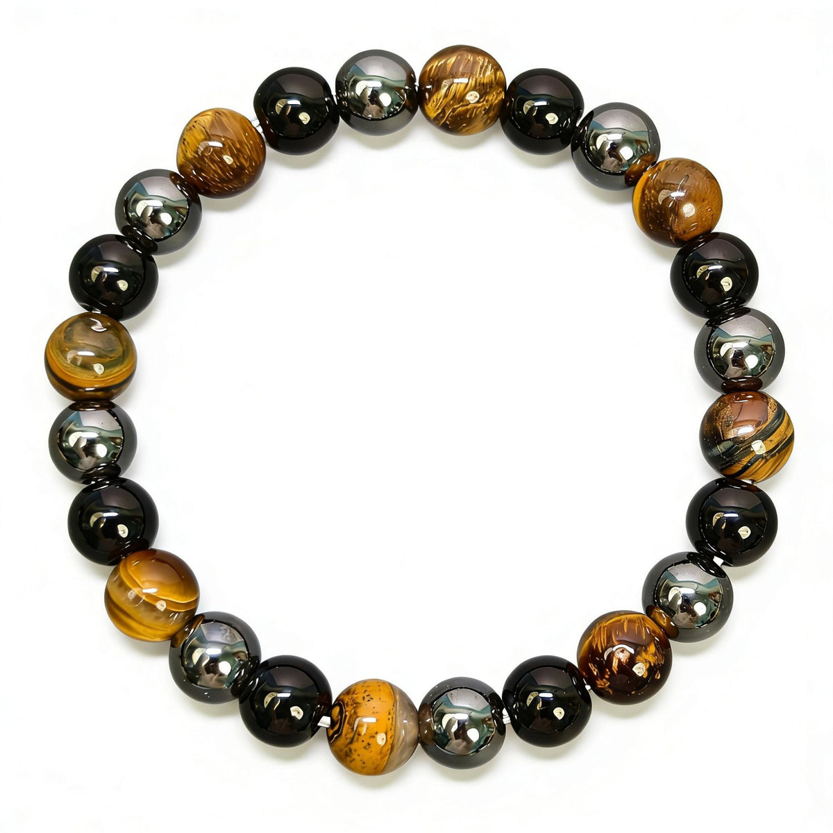 ✨ 11:11 Intention Beaded Bracelet – Meaningful Black & Golden Charm Jewelry 🤎