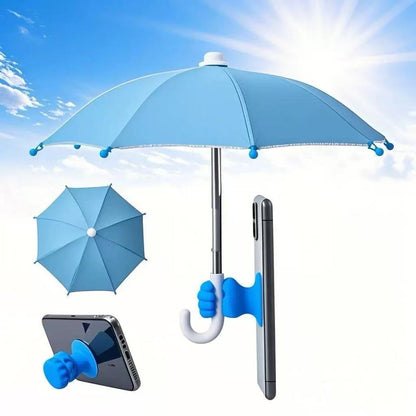 ☀️ Phone Umbrella – Suction Cup Stand with Sun Shade, Anti-Glare, Heat Protection