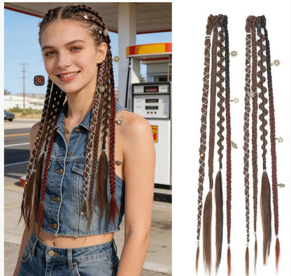 🌿 Boho Beaded Clip-In Braids – Effortless Festival & Everyday Hair Transformation