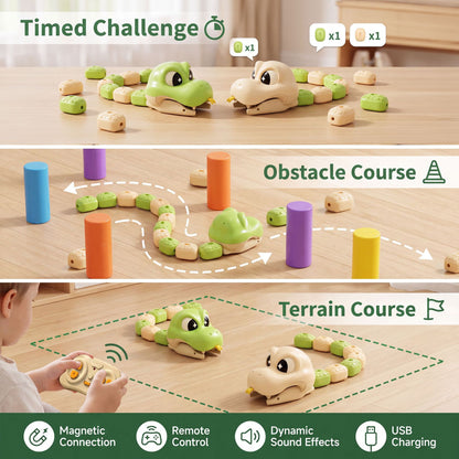 🐍🎮 Magnetic Snake Battle Game – Remote Control Snake Toy for Kids & Family Fun! ✨