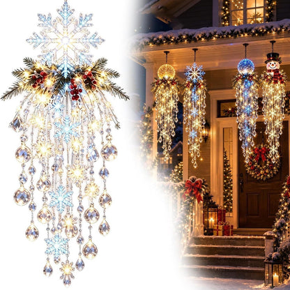 ❄️ Cascading Christmas Waterfall Lights – Festive Outdoor Hanging Decor ✨