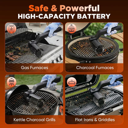 🔥Cordless Electric BBQ Grill Brush with 3-Speed Motor