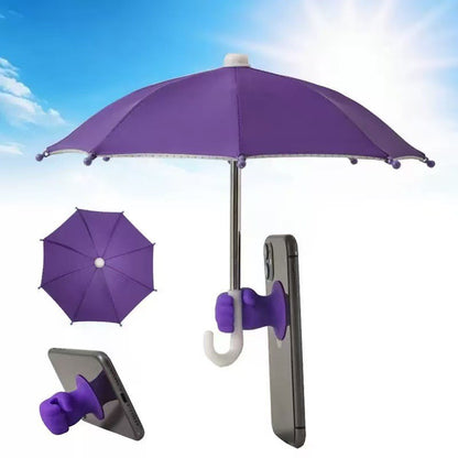 ☀️ Phone Umbrella – Suction Cup Stand with Sun Shade, Anti-Glare, Heat Protection