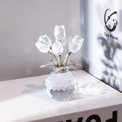 ⚡Crystal Colorful Rose Flower Vase