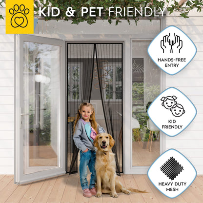 🚪 Self-Sealing Magnetic Screen Door – Hands-Free Entry, Bug-Free Living