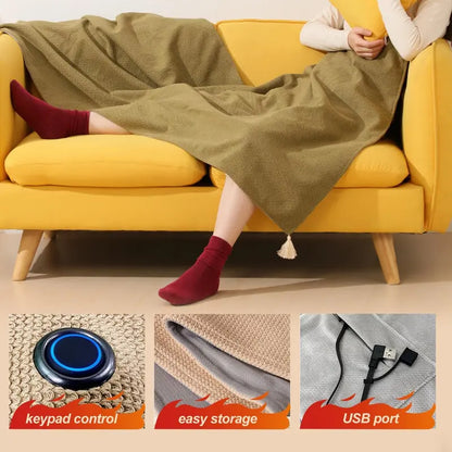 🔥 CozyHeat Wearable Heated Blanket – 3 Heat Levels for Winter Comfort