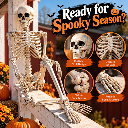 🔥 Halloween Skeleton Decoration – Spooky & Funny Porch Display