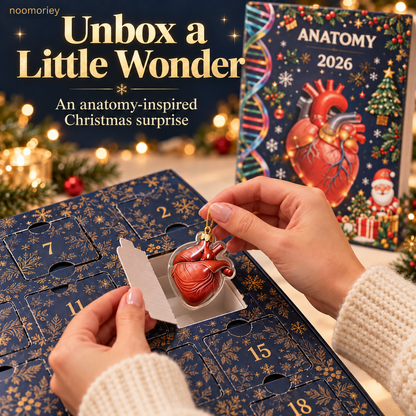 🫀Anatomy Christmas Advent Calendar – Unique Organ-Shaped Ornaments & Holiday Surprises for Nurses, Medical Students & Science Lovers