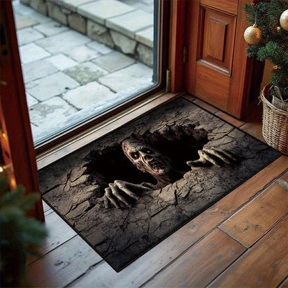 💀3D Halloween Optical Illusion Door Mat – Spooky Non-Slip Entryway Rug