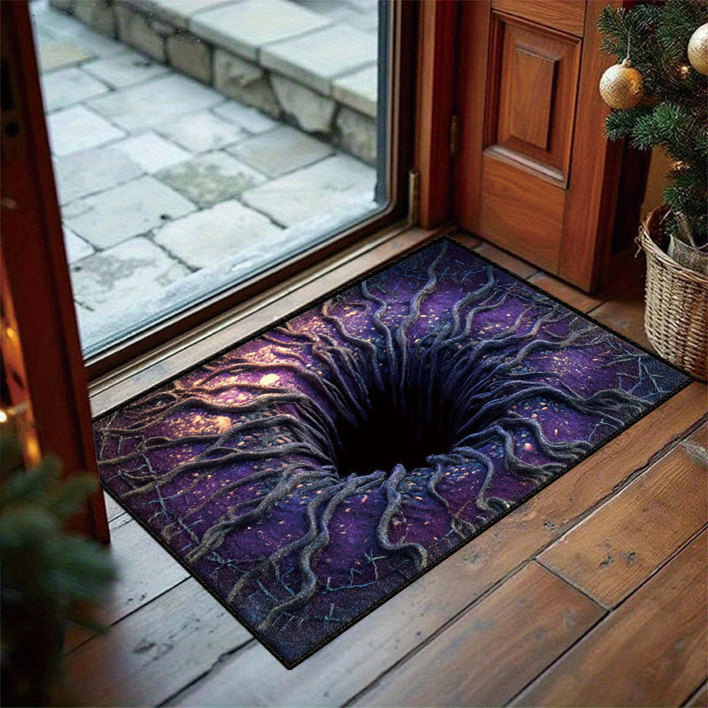 💀3D Halloween Optical Illusion Door Mat – Spooky Non-Slip Entryway Rug