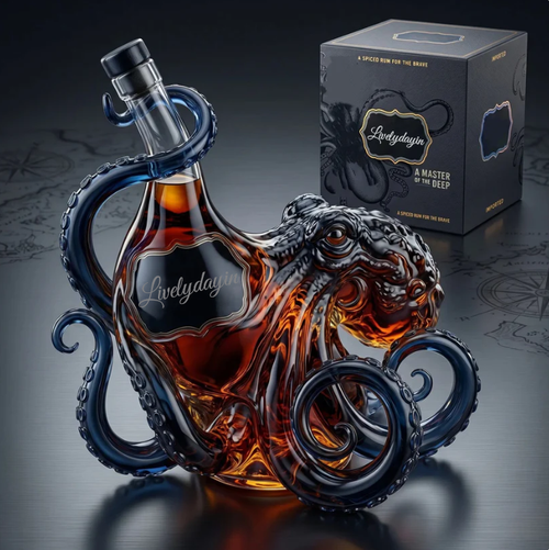 🎁 Father’s Day 49% OFF –  Octopus-style whisky bottle, classic collector's edition 🐙🥃