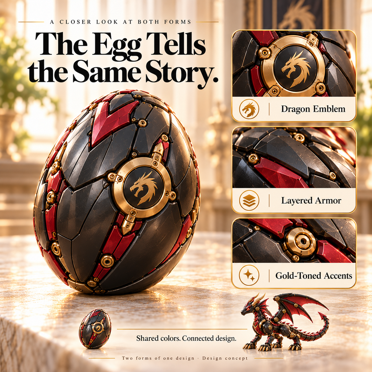 🔥🐉 Final Day – 49% OFF! DragonMorph Mechanical Dragon Egg – Unleash the Black & Crimson Winged Dragon! 🥚⚙️✨