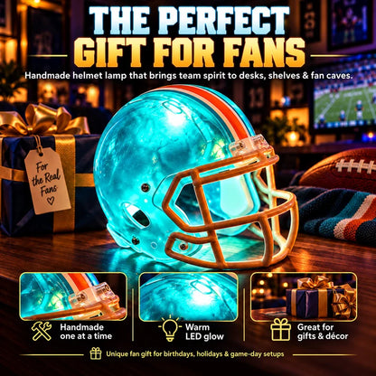 🎁 Handmade Football Helmet Lamp – LED Team Fan Cave Light with 32 Team Styles