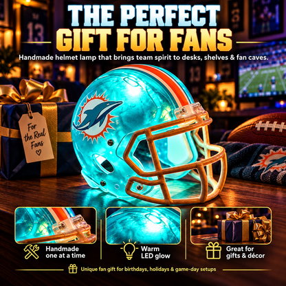 HOT SALE🎁 Handmade Football Helmet Lamp – LED Team Fan Cave Light with 32 Team Styles