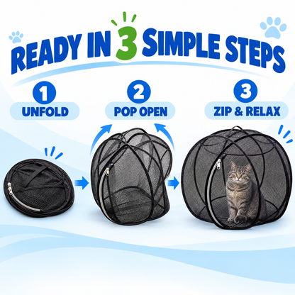 🎉🐱🌿 FreshAir Cat Haven™ – Pop-Up Mesh Playpen🎉