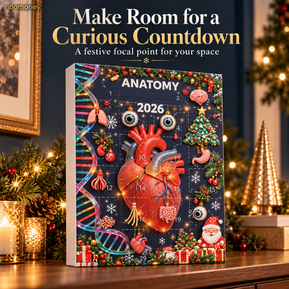 🫀Anatomy Christmas Advent Calendar – Unique Organ-Shaped Ornaments & Holiday Surprises for Nurses, Medical Students & Science Lovers