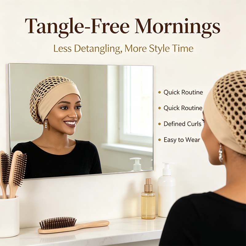 🌙 3-Piece Stretchy Wide-Edge Sleeping Cap Set – Soft Nighttime Hair Protection & Comfortable All-Night Wear