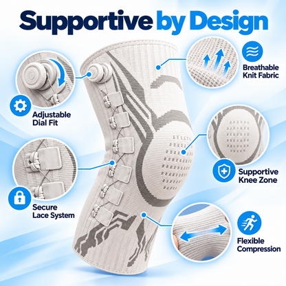 🦵 Adjustable Knee Support Brace – Compression & Stability for Everyday Movement